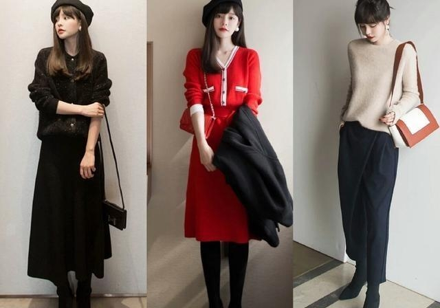 秋冬日常气质穿搭，大衣搭配针织裙，穿出美的你(图7)