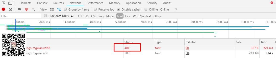 Bootstrap中glyphicons-halflings-regular.woff2在windows服务器里字体报404错误的解决方法(图2)